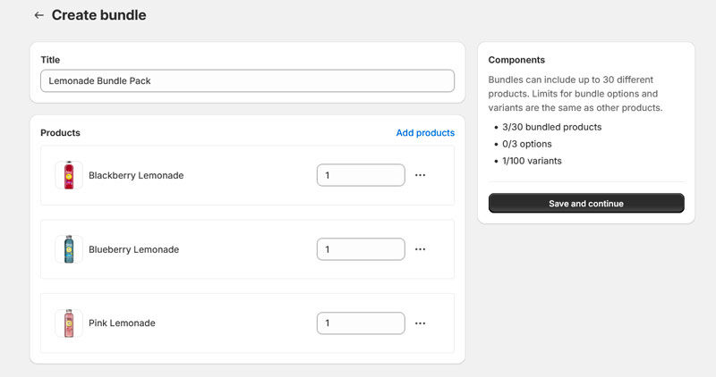 Create a product bundle for your point of sale